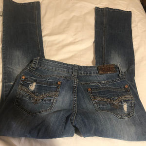 Papaya destroyed denim medium wash jeans Size 7